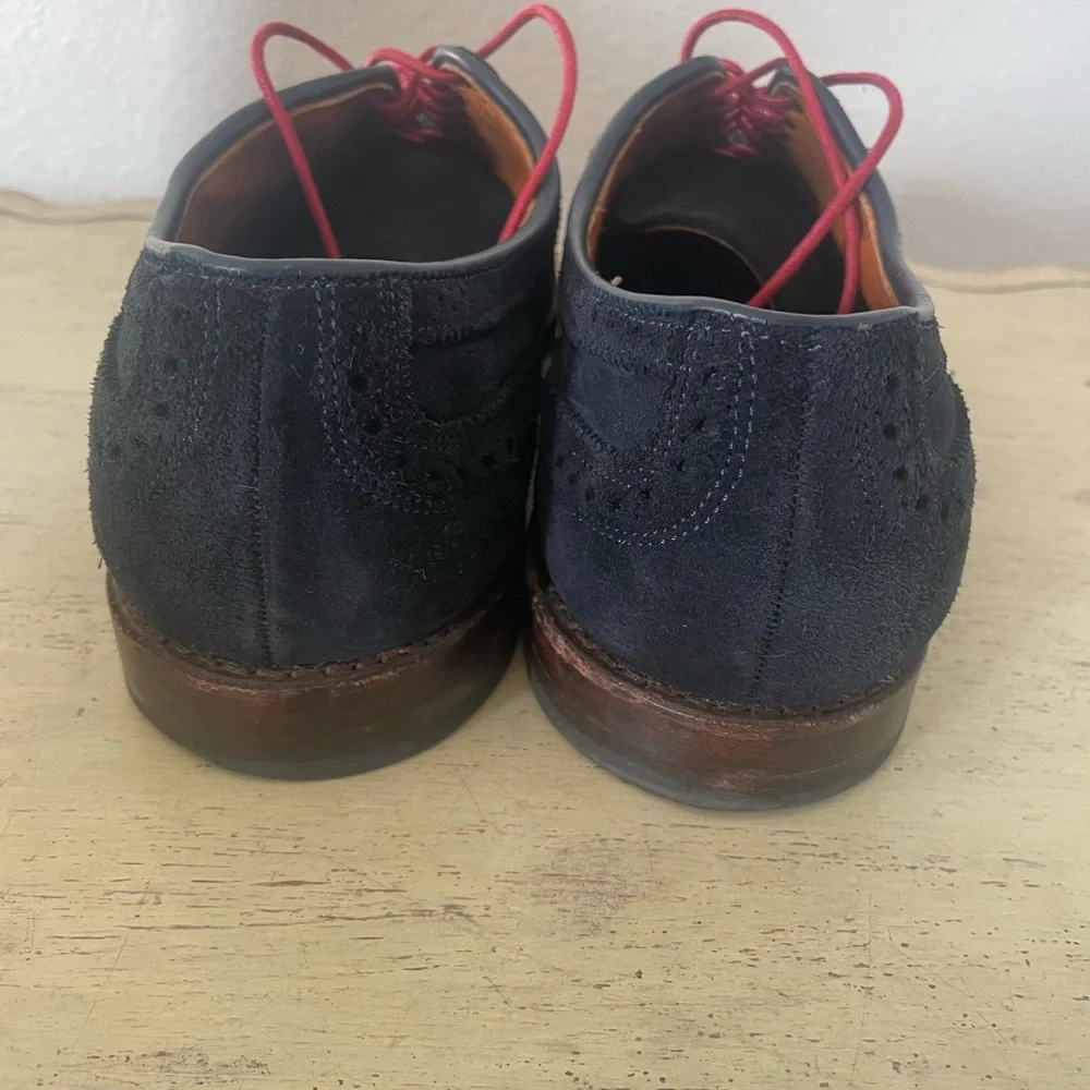 Allen Edmonds Made in‎ USA Strand Suede Cap Toe Oxford in Navy Size 13 E $450